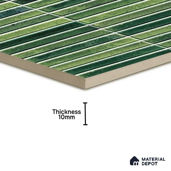 TL 07172 G Bissel Cosmo Mos 1 ft x 1 ft Glossy Finish Ceramic Tile - 10 mm | Please Expect a Slight Variation of Pattern