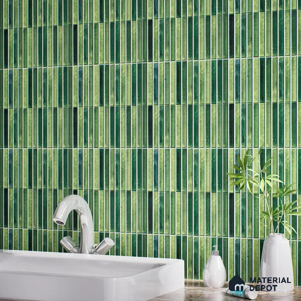 TL 07172 G Bissel Cosmo Mos 1 ft x 1 ft Glossy Finish Ceramic Tile - 10 mm | Please Expect a Slight Variation of Pattern