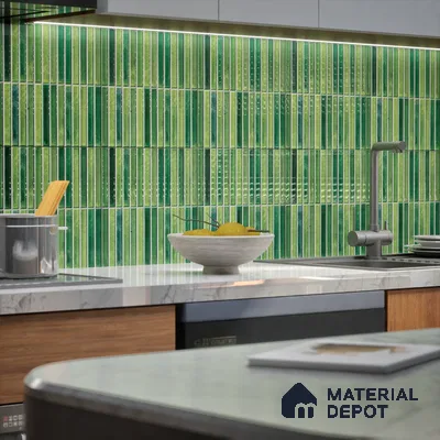 TL 07172 G Bissel Cosmo Mos 1 ft x 1 ft Glossy Finish Ceramic Tile - 10 mm | Please Expect a Slight Variation of Pattern