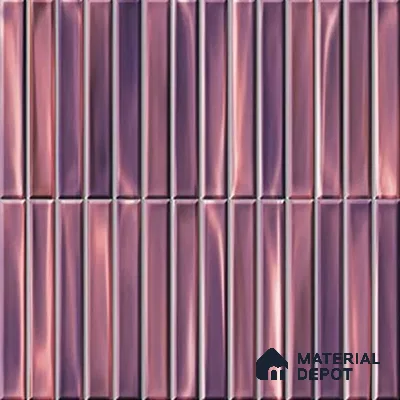 TL 07172 H Bissel Cosmo Puce 1 ft x 1 ft Glossy Finish Ceramic Tile - 10 mm | Please Expect a Slight Variation of Pattern