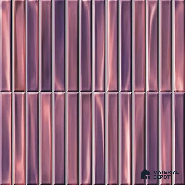 TL 07172 H Bissel Cosmo Puce 1 ft x 1 ft Glossy Finish Ceramic Tile - 10 mm | Please Expect a Slight Variation of Pattern
