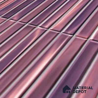 TL 07172 H Bissel Cosmo Puce 1 ft x 1 ft Glossy Finish Ceramic Tile - 10 mm | Please Expect a Slight Variation of Pattern