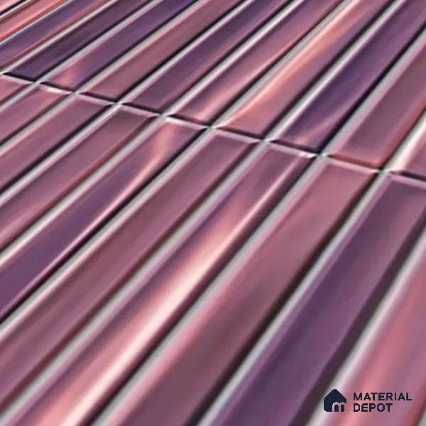 TL 07172 H Bissel Cosmo Puce 1 ft x 1 ft Glossy Finish Ceramic Tile - 10 mm | Please Expect a Slight Variation of Pattern