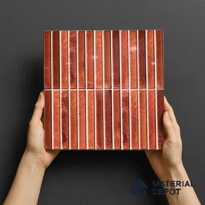 TL 07172 J Bissel Cosmo Ruby 1 ft x 1 ft Glossy Finish Ceramic Tile - 10 mm | Please Expect a Slight Variation of Pattern