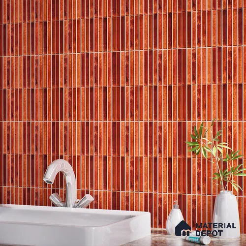 TL 07172 J Bissel Cosmo Ruby 1 ft x 1 ft Glossy Finish Ceramic Tile - 10 mm | Please Expect a Slight Variation of Pattern