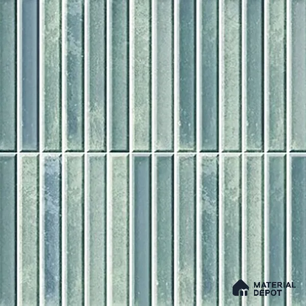 TL 07172 K Bissel Cosmo Sage 1 ft x 1 ft Glossy Finish Ceramic Tile - 10 mm | Please Expect a Slight Variation of Pattern