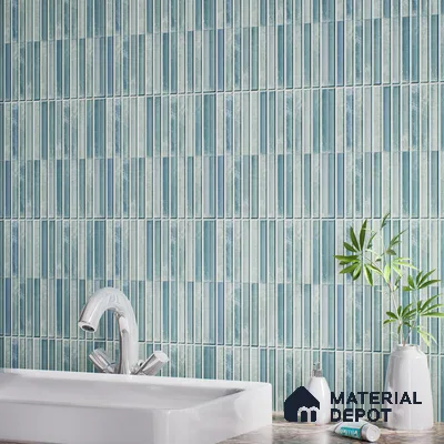 TL 07172 K Bissel Cosmo Sage 1 ft x 1 ft Glossy Finish Ceramic Tile - 10 mm | Please Expect a Slight Variation of Pattern