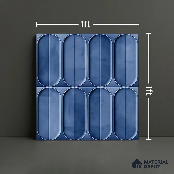 Highlighter Wall Tile TL 07179 Opal Cosmo Avio 1 ft x 1 ft Glossy Finish Ceramic Tile - 10 mm | Suitable For Kitchen & Bathroom