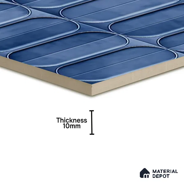 Highlighter Wall Tile TL 07179 Opal Cosmo Avio 1 ft x 1 ft Glossy Finish Ceramic Tile - 10 mm | Suitable For Kitchen & Bathroom