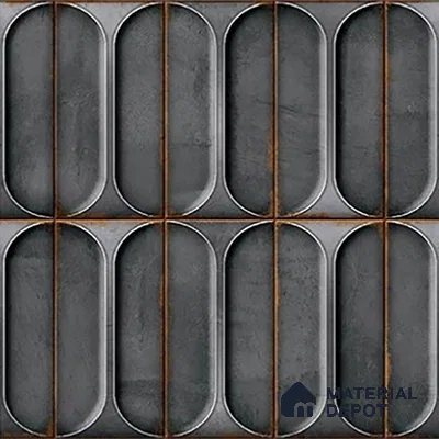 TL 07179 B Opal Cosmo Charcoal 1 ft x 1 ft Glossy Finish Ceramic Tile - 10 mm