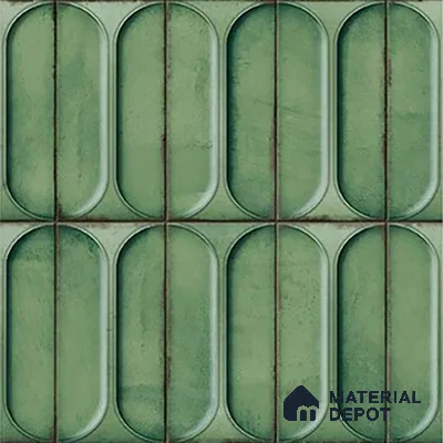 Highlighter Wall Tile TL 07179 C Opal Cosmo Fern 1 ft x 1 ft Glossy Finish Ceramic Tile - 10 mm | Suitable For Kitchen & Bathroom