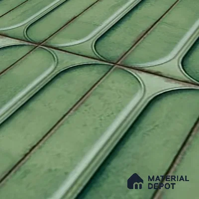 Highlighter Wall Tile TL 07179 C Opal Cosmo Fern 1 ft x 1 ft Glossy Finish Ceramic Tile - 10 mm | Suitable For Kitchen & Bathroom