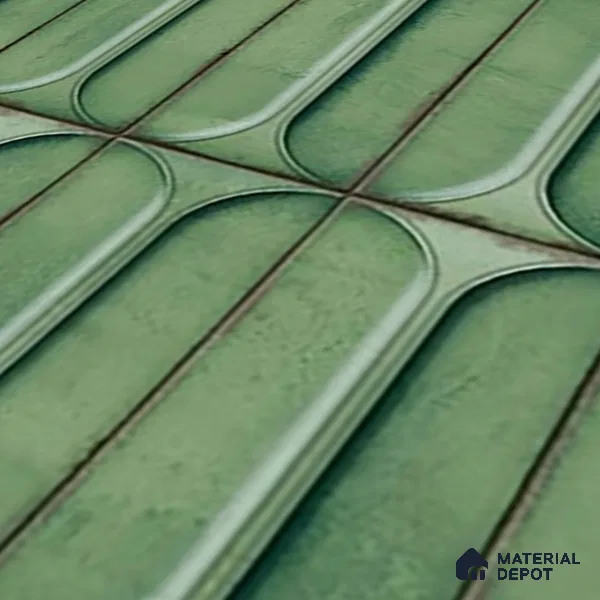 Highlighter Wall Tile TL 07179 C Opal Cosmo Fern 1 ft x 1 ft Glossy Finish Ceramic Tile - 10 mm | Suitable For Kitchen & Bathroom