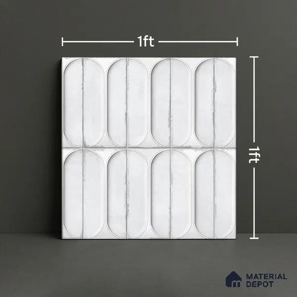 Highlighter Wall Tile TL 07179 D Opal Cosmo Ice 1 ft x 1 ft Glossy Finish Ceramic Tile - 10 mm | Suitable For Kitchen & Bathroom