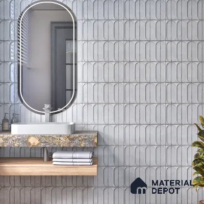 Highlighter Wall Tile TL 07179 D Opal Cosmo Ice 1 ft x 1 ft Glossy Finish Ceramic Tile - 10 mm | Suitable For Kitchen & Bathroom