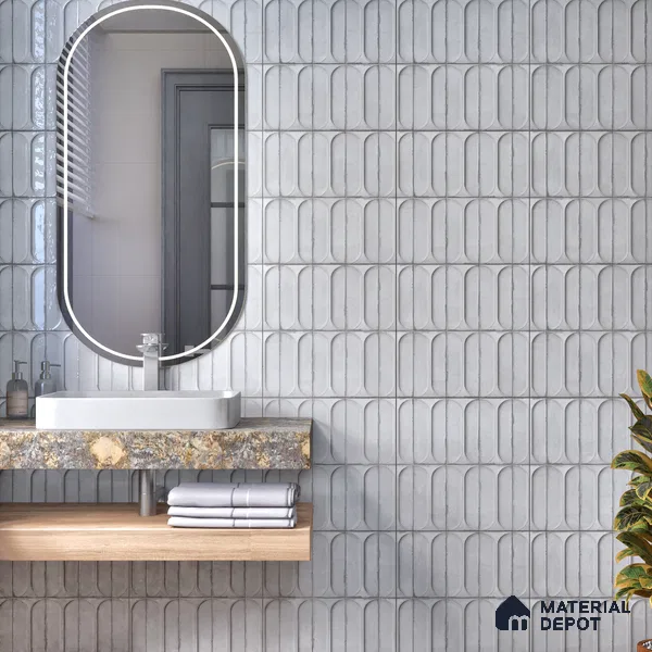 Highlighter Wall Tile TL 07179 D Opal Cosmo Ice 1 ft x 1 ft Glossy Finish Ceramic Tile - 10 mm | Suitable For Kitchen & Bathroom