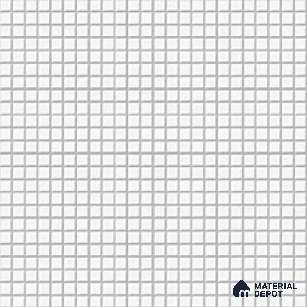 Mosaic Wall Tile TL 07180 Penny Cosmo White 1 ft x 1 ft Glossy Finish Ceramic Tile - 10 mm