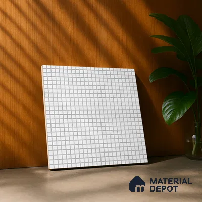 Mosaic Wall Tile TL 07180 Penny Cosmo White 1 ft x 1 ft Glossy Finish Ceramic Tile - 10 mm