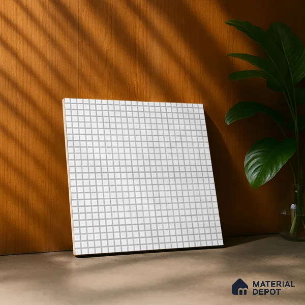 Mosaic Wall Tile TL 07180 Penny Cosmo White 1 ft x 1 ft Glossy Finish Ceramic Tile - 10 mm