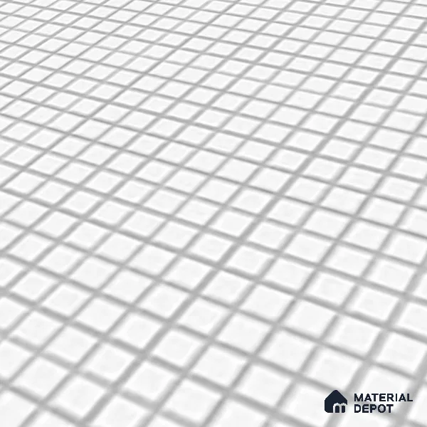 Mosaic Wall Tile TL 07180 Penny Cosmo White 1 ft x 1 ft Glossy Finish Ceramic Tile - 10 mm