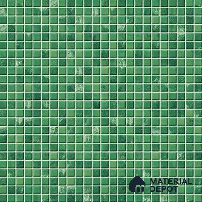 Mosaic Wall Tile TL 07180 D Penny Cosmo Green 1 ft x 1 ft Glossy Finish Ceramic Tile - 10 mm