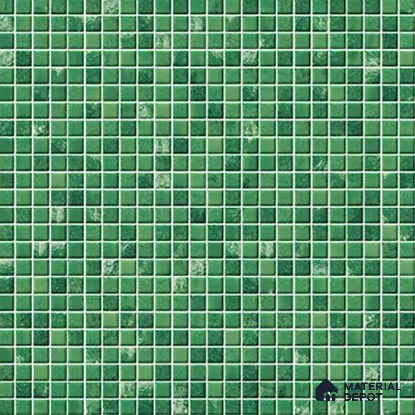 Mosaic Wall Tile TL 07180 D Penny Cosmo Green 1 ft x 1 ft Glossy Finish Ceramic Tile - 10 mm
