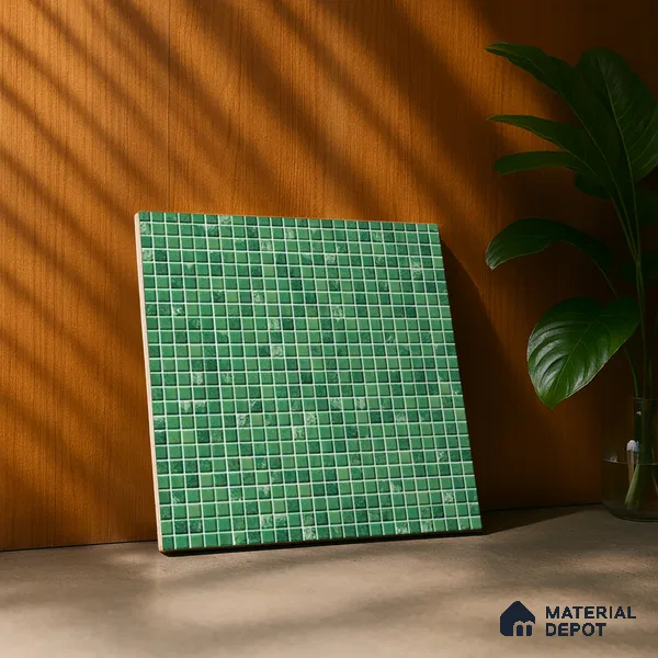 Mosaic Wall Tile TL 07180 D Penny Cosmo Green 1 ft x 1 ft Glossy Finish Ceramic Tile - 10 mm