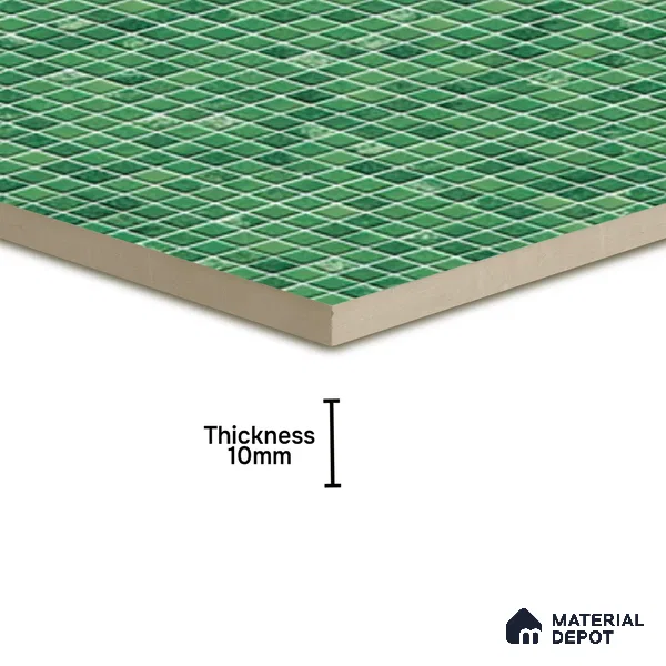 Mosaic Wall Tile TL 07180 D Penny Cosmo Green 1 ft x 1 ft Glossy Finish Ceramic Tile - 10 mm