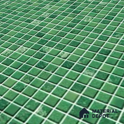 Mosaic Wall Tile TL 07180 D Penny Cosmo Green 1 ft x 1 ft Glossy Finish Ceramic Tile - 10 mm
