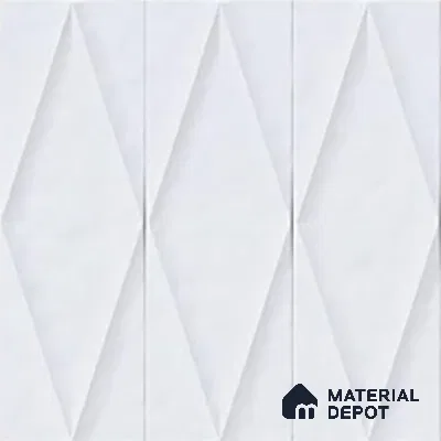 Faux Subway Wall Tile TL 07188 Plaka Nexo White 1 ft x 1 ft Matte Finish Ceramic Tile - 10 mm | Suitable For Kitchen & Bathroom