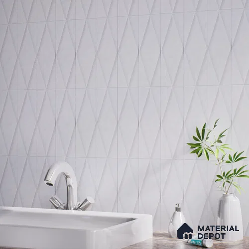 TL 07188 Plaka Nexo White 1 ft x 1 ft Matte Finish Ceramic Tile - 10 mm