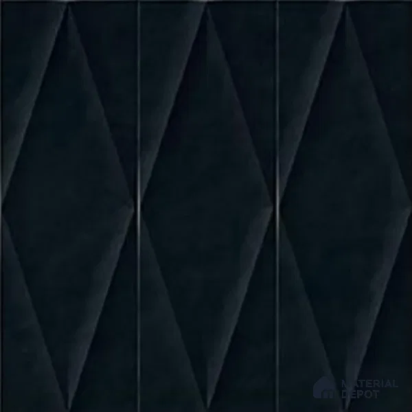 Faux Subway Wall Tile TL 07188 B Plaka Nexo Black 1 ft x 1 ft Matte Finish Ceramic Tile - 10 mm | Suitable For Kitchen & Bathroom