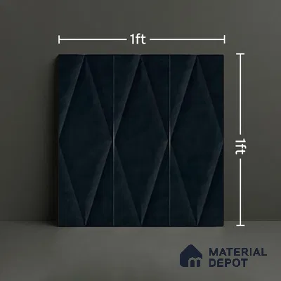 Faux Subway Wall Tile TL 07188 B Plaka Nexo Black 1 ft x 1 ft Matte Finish Ceramic Tile - 10 mm | Suitable For Kitchen & Bathroom