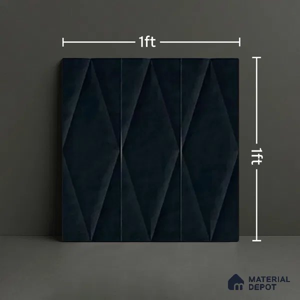 Faux Subway Wall Tile TL 07188 B Plaka Nexo Black 1 ft x 1 ft Matte Finish Ceramic Tile - 10 mm | Suitable For Kitchen & Bathroom
