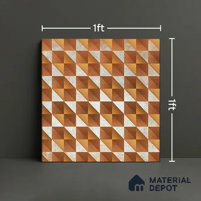 Highlighter Wall Tile TL 07185 Brillo Nexo Keystone 1 ft x 1 ft Matte Finish Ceramic Tile - 10 mm | Suitable For Kitchen, Bathroom & Accent/Feature Wall