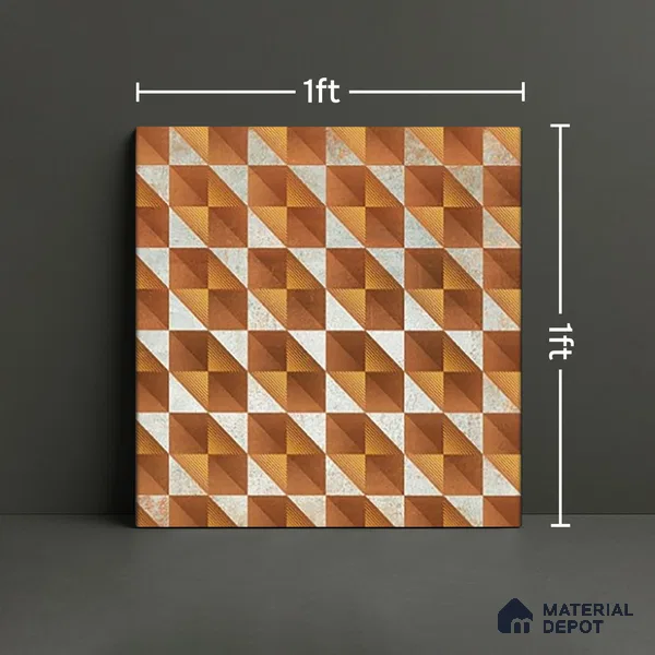 Highlighter Wall Tile TL 07185 Brillo Nexo Keystone 1 ft x 1 ft Matte Finish Ceramic Tile - 10 mm | Suitable For Kitchen, Bathroom & Accent/Feature Wall