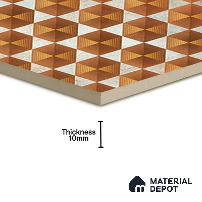 Highlighter Wall Tile TL 07185 Brillo Nexo Keystone 1 ft x 1 ft Matte Finish Ceramic Tile - 10 mm | Suitable For Kitchen, Bathroom & Accent/Feature Wall