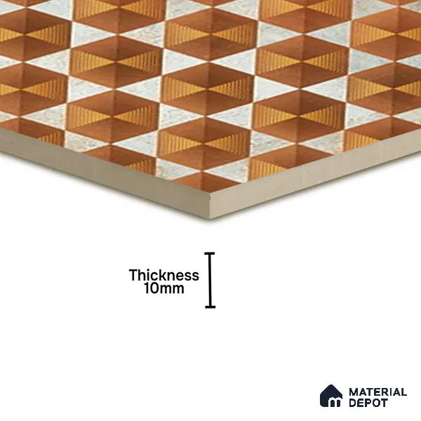 Highlighter Wall Tile TL 07185 Brillo Nexo Keystone 1 ft x 1 ft Matte Finish Ceramic Tile - 10 mm | Suitable For Kitchen, Bathroom & Accent/Feature Wall