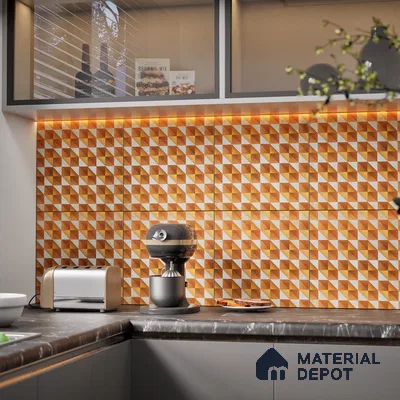 Highlighter Wall Tile TL 07185 Brillo Nexo Keystone 1 ft x 1 ft Matte Finish Ceramic Tile - 10 mm | Suitable For Kitchen, Bathroom & Accent/Feature Wall