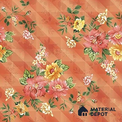 Floral Wall Tile TL 07185 C Brillo Nexo Palma 1 ft x 1 ft Matte Finish Ceramic Tile - 10 mm | Please Expect a Slight Variation of Pattern