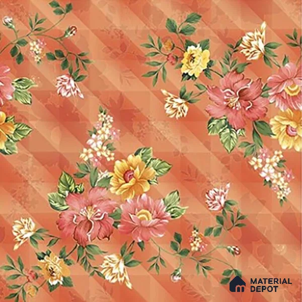 Floral Wall Tile TL 07185 C Brillo Nexo Palma 1 ft x 1 ft Matte Finish Ceramic Tile - 10 mm | Please Expect a Slight Variation of Pattern
