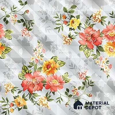 Floral Wall Tile TL 07185 D Brillo Nexo Parco 1 ft x 1 ft Matte Finish Ceramic Tile - 10 mm | Please Expect a Slight Variation of Pattern