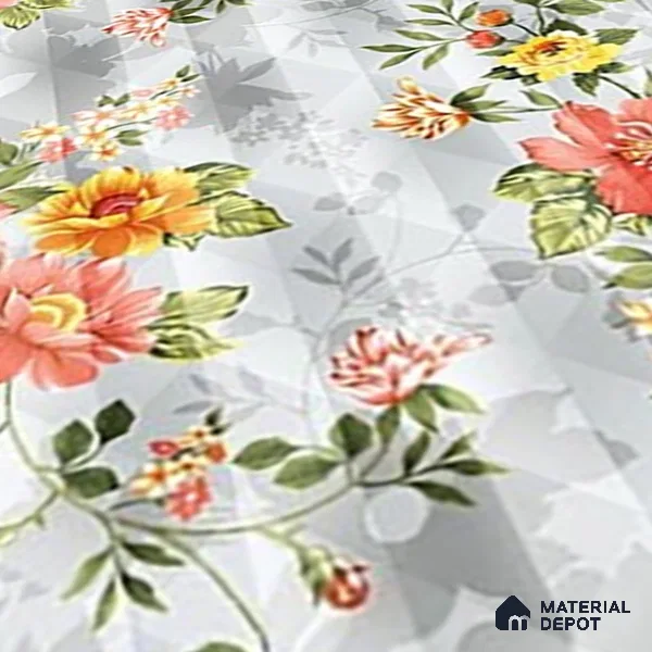 Floral Wall Tile TL 07185 D Brillo Nexo Parco 1 ft x 1 ft Matte Finish Ceramic Tile - 10 mm | Please Expect a Slight Variation of Pattern