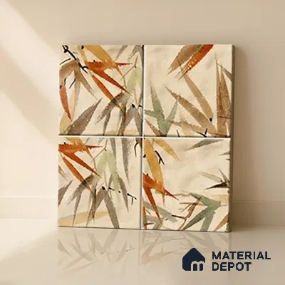 Tropical Wall Tile TL 07187 C Kenzo Nexo Imastio Deco 1 ft x 1 ft Matte Finish Ceramic Tile - 10 mm | Please Expect a Slight Variation of Pattern