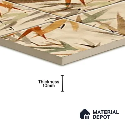 Tropical Wall Tile TL 07187 C Kenzo Nexo Imastio Deco 1 ft x 1 ft Matte Finish Ceramic Tile - 10 mm | Please Expect a Slight Variation of Pattern