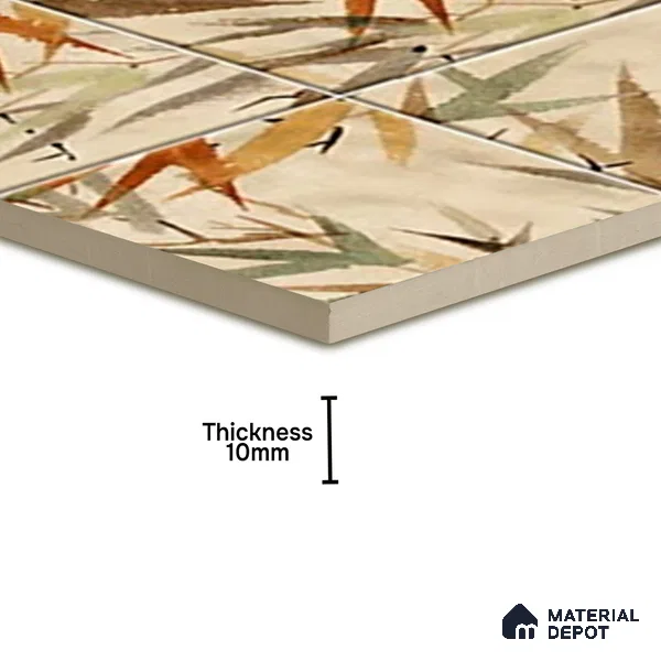 Tropical Wall Tile TL 07187 C Kenzo Nexo Imastio Deco 1 ft x 1 ft Matte Finish Ceramic Tile - 10 mm | Please Expect a Slight Variation of Pattern