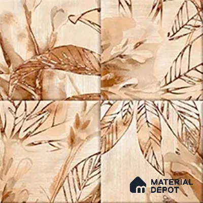 Tropical Wall Tile TL 07187 E Kenzo Nexo Kelino Deco 1 ft x 1 ft Matte Finish Ceramic Tile - 10 mm | Please Expect a Slight Variation of Pattern
