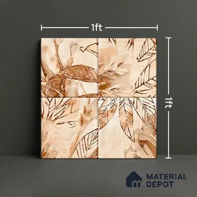 Tropical Wall Tile TL 07187 E Kenzo Nexo Kelino Deco 1 ft x 1 ft Matte Finish Ceramic Tile - 10 mm | Please Expect a Slight Variation of Pattern