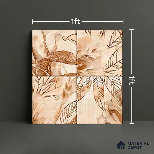 Tropical Wall Tile TL 07187 E Kenzo Nexo Kelino Deco 1 ft x 1 ft Matte Finish Ceramic Tile - 10 mm | Please Expect a Slight Variation of Pattern