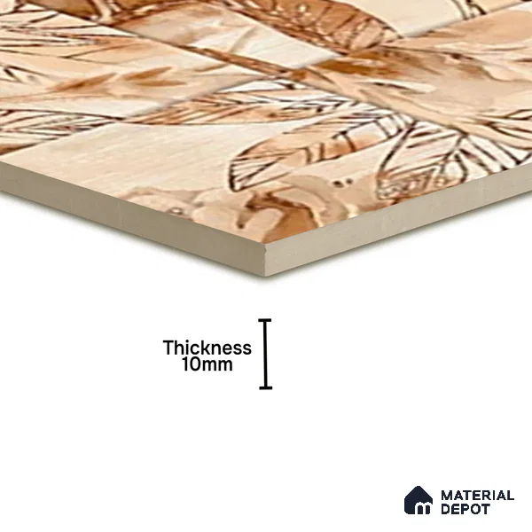 Tropical Wall Tile TL 07187 E Kenzo Nexo Kelino Deco 1 ft x 1 ft Matte Finish Ceramic Tile - 10 mm | Please Expect a Slight Variation of Pattern